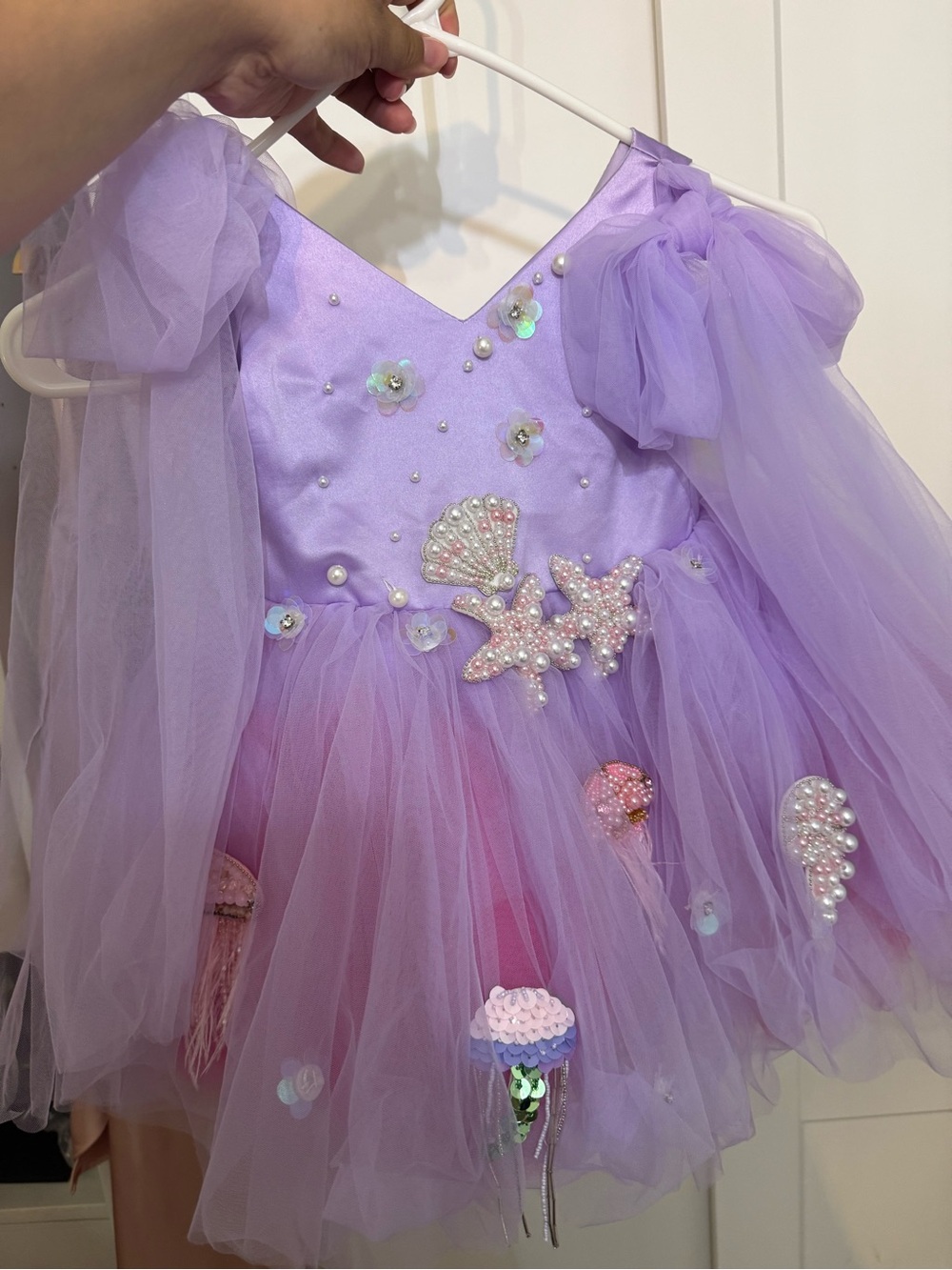 Lavender Mermaid Tulle Kids Costume Dress